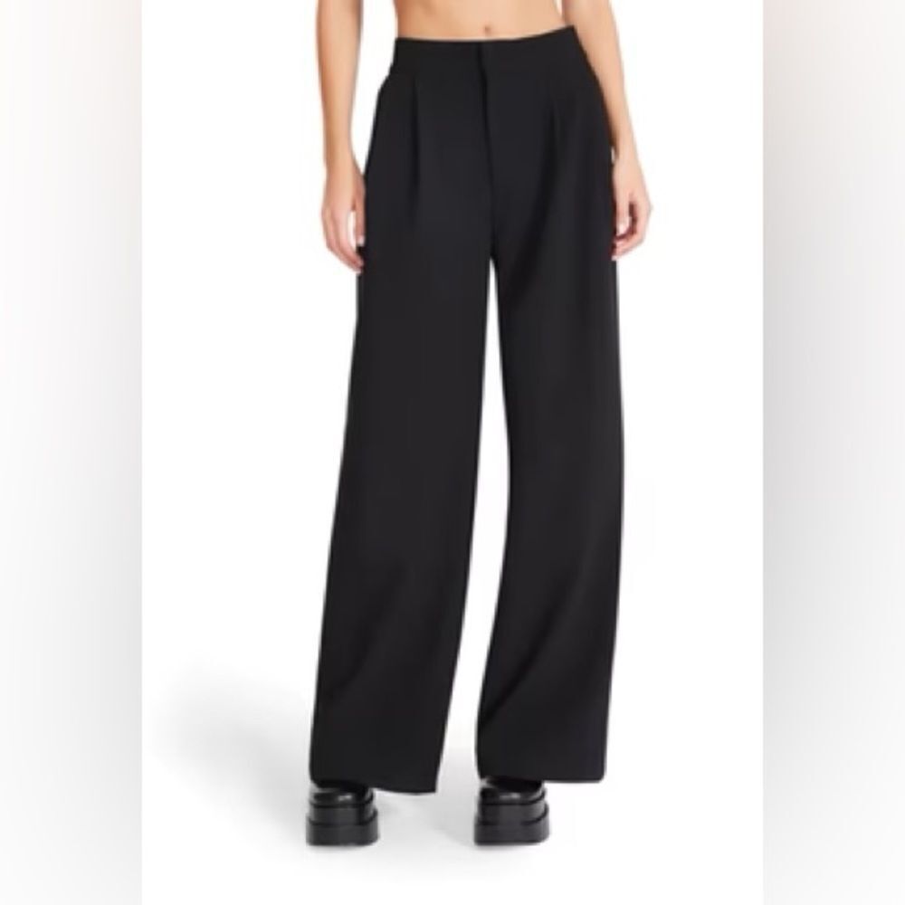 Steve Madden NYC Pants Black Wide Leg Retro 90s Y2K Career Flowy